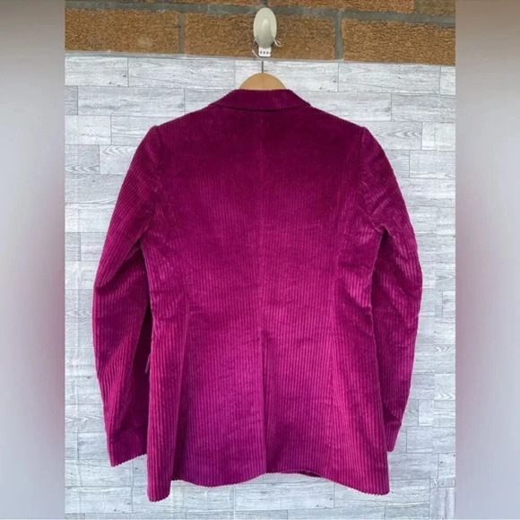 Dries Van Noten Stretch-Cotton Corduroy Jacket in fuchsia size 38/small - Picture 14 of 17